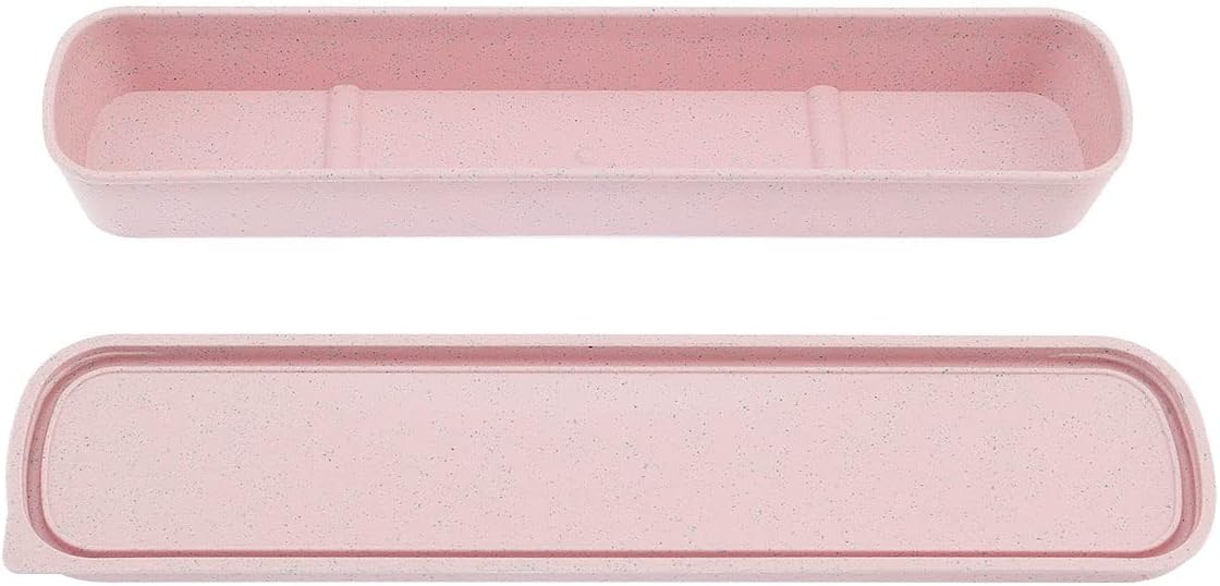 OriGlam Caja de cubiertos portátil de viaje, caja de almacenamiento de vajilla de viaje, caja de almacenamiento de cubiertos para kit de cubiertos