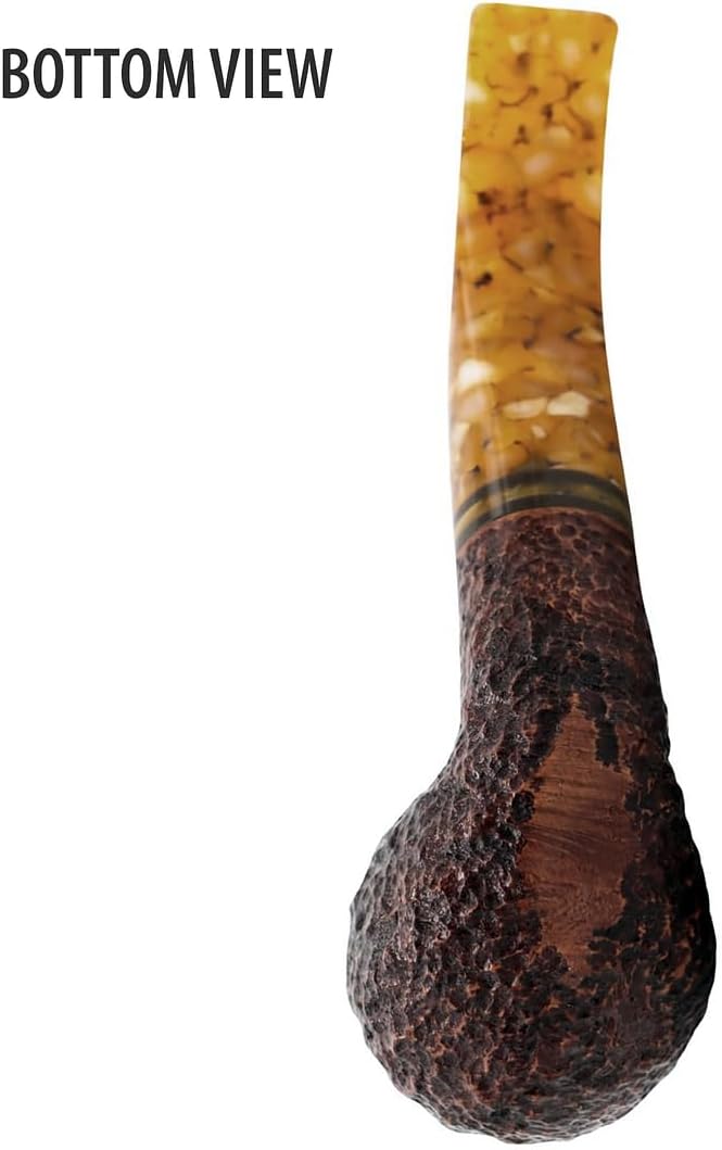 Miele Honey Pipe – Tubos de madera hechos a mano Savinelli Tobacco Pipe con acabado rústico (642)