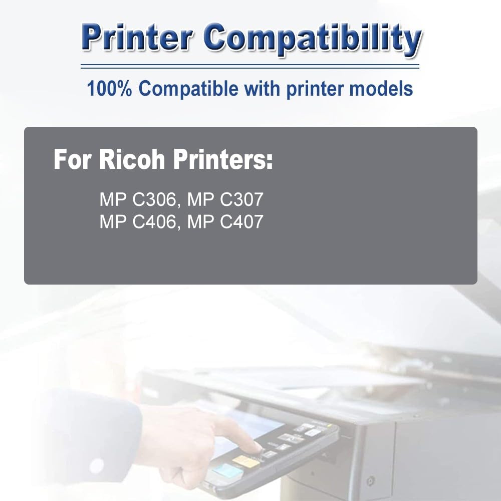 Credibility Store Paquete de 1 cartucho de tóner negro compatible con alta capacidad 842091 utilizado para impresora Ricoh MP C306 MP C307 MP C406