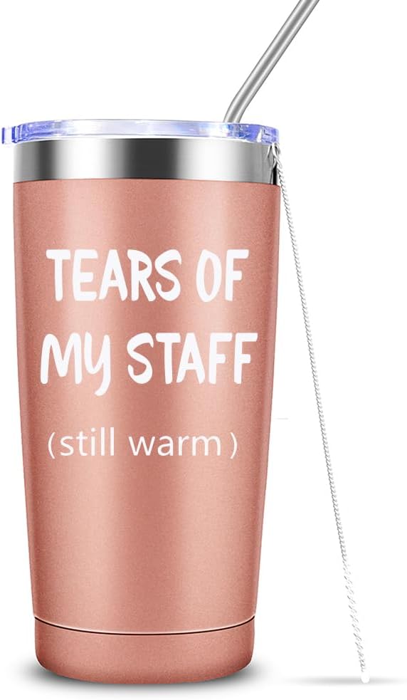SOCOARZR Regalos del Día del Jefe para mujeres, vaso de lágrimas de mi personal, regalos divertidos para mujeres, regalos de jefe para mujeres, el