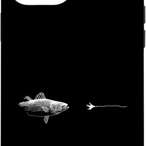 iPhone 14 Pro Max Graphic Fly Fishing Hook Line – Estuche de bajo a rayas de pescado iPhone 14 Pro Max Graphic Fly Fishing Hook Line – Estuche de bajo a rayas de pescado