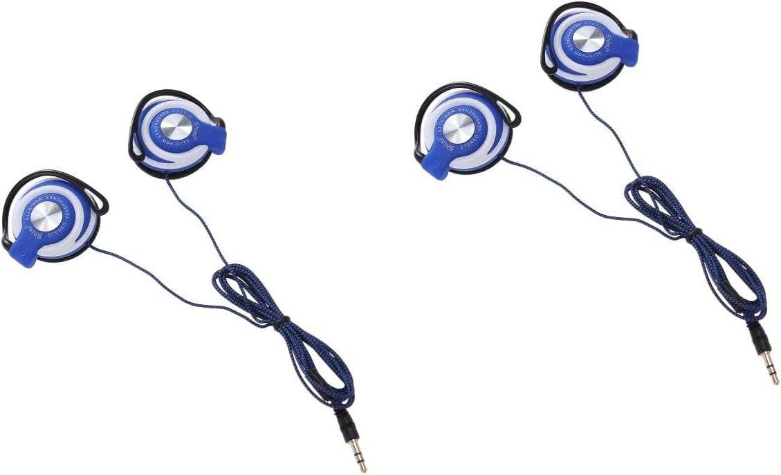 Auriculares de clip – 2 unidades de auriculares de 0.138 in tipo clip auriculares auriculares auriculares estéreo auriculares con cable de clip en