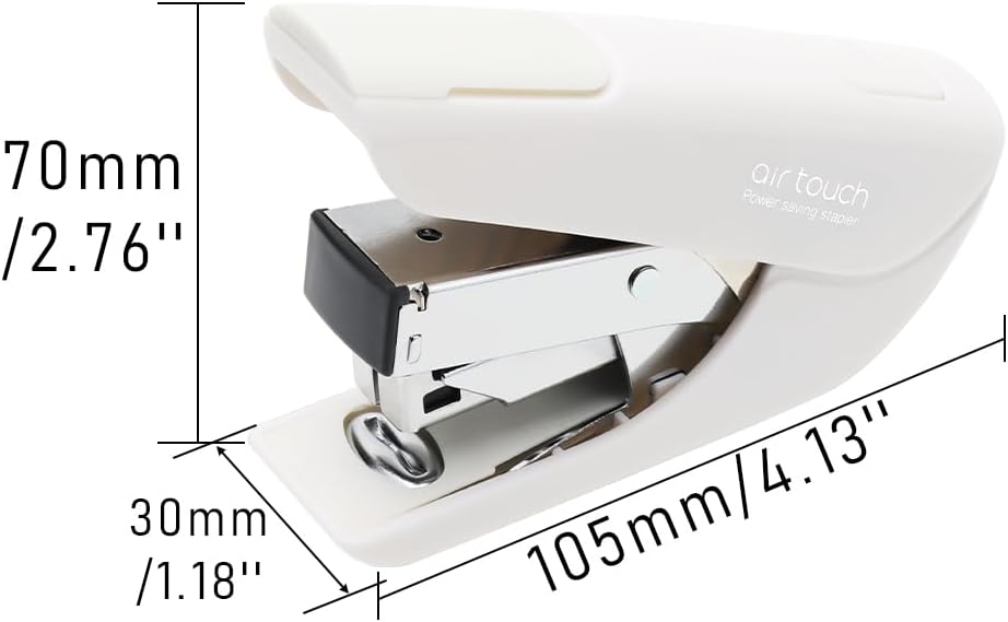 Engrapadora sin esfuerzo, grapadora de escritorio de oficina resistente, grapadora manual de ahorro de energía, grapadora pequeña de fuerza blanca,