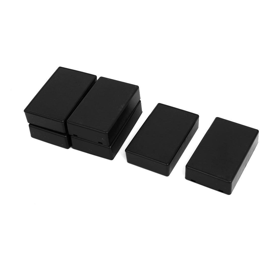 uxcell 3.150 inx1.969 inx0.787 in a prueba de polvo IP65 caja de conexiones recinto eléctrico proyecto negro 6PCS