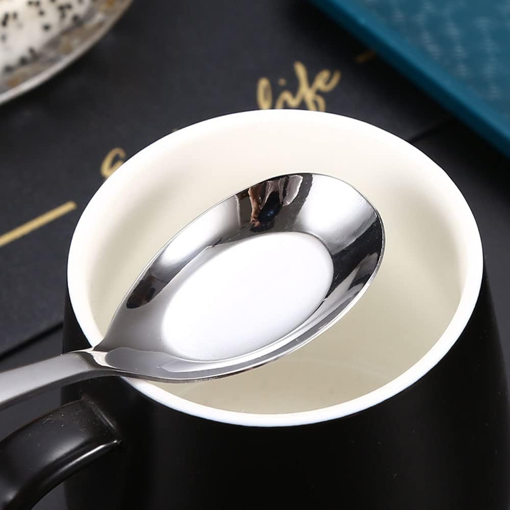 5 cucharas de sopa, cuchara de acero inoxidable, cucharas con acabado espejo, cucharas de servir de cocina, cuchara de postre, cuchara de café,
