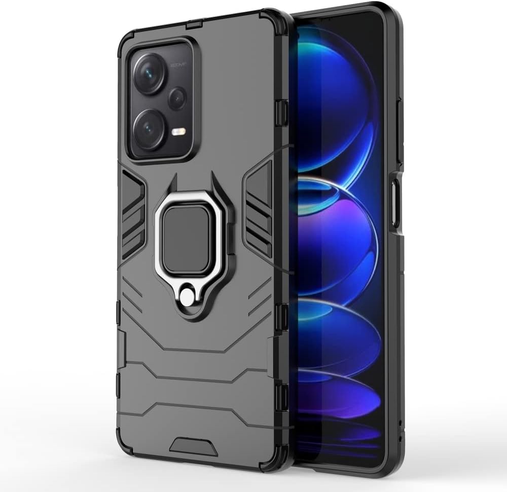 Funda para Xiaomi Redmi Note 12 Pro Plus Caso, Funda de soporte para Xiaomi Redmi Note 12 Pro+5G Case Negro