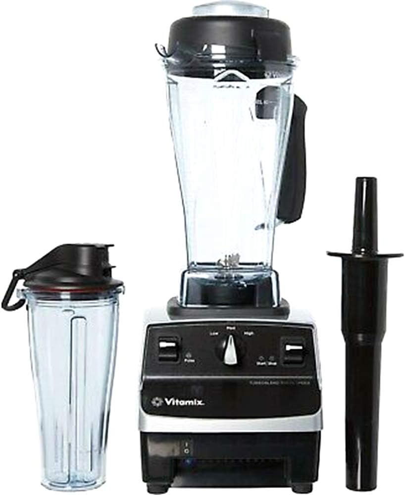 Vitamix Turboblend – Licuadora de 3 velocidades en platino con mezcla de 64 onzas con viajelicuadora de 20 onzas. Taza de doble propósito con tapa y