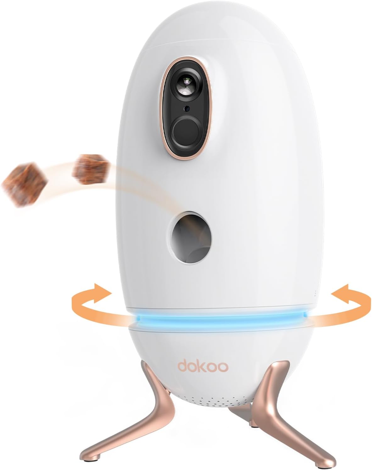 Cámara para perros con dispensador de golosinas, cámara de visión de 330 para mascotas con cámara HD de 2K4MP, cámara Wi-Fi de 2.4 GHz para gatos