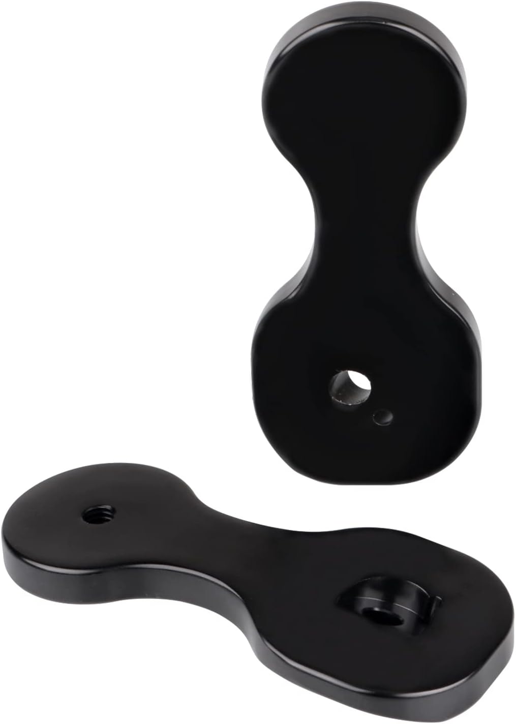 Adaptador de soportes de espejo retrovisor de motocicleta negro compatible con Harley Touring Batwing Bagger Electra Glide Street Glide Tri Glide