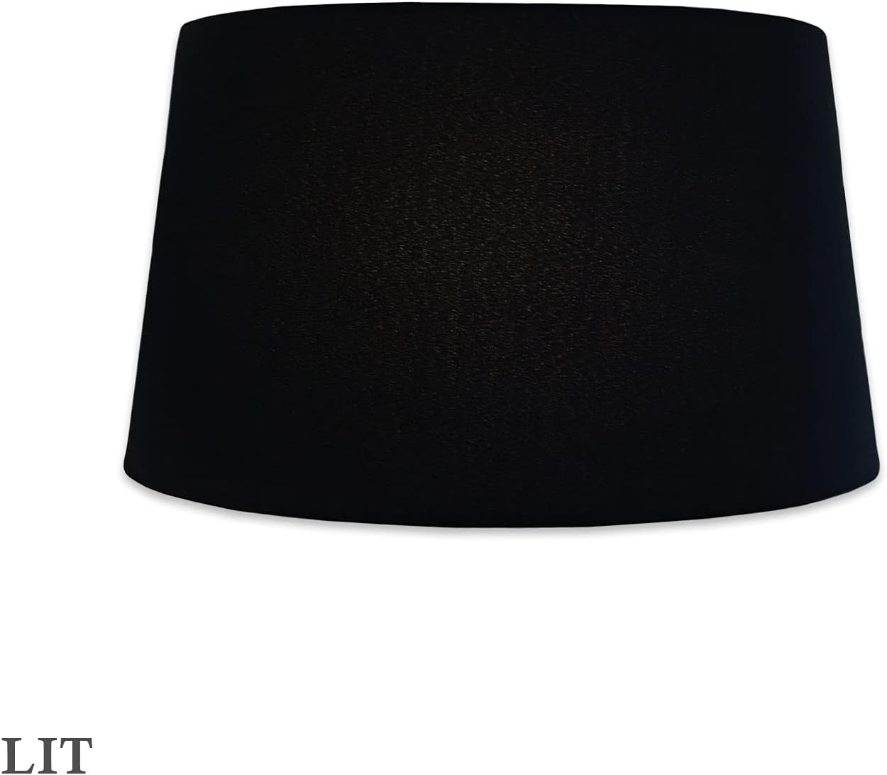 Royal Designs, Inc. Pantalla de lámpara ovalada poco profunda, HB-611-16BLKGL, negrodorado, (14 x 8.5) x (16 x 10.5) x 9