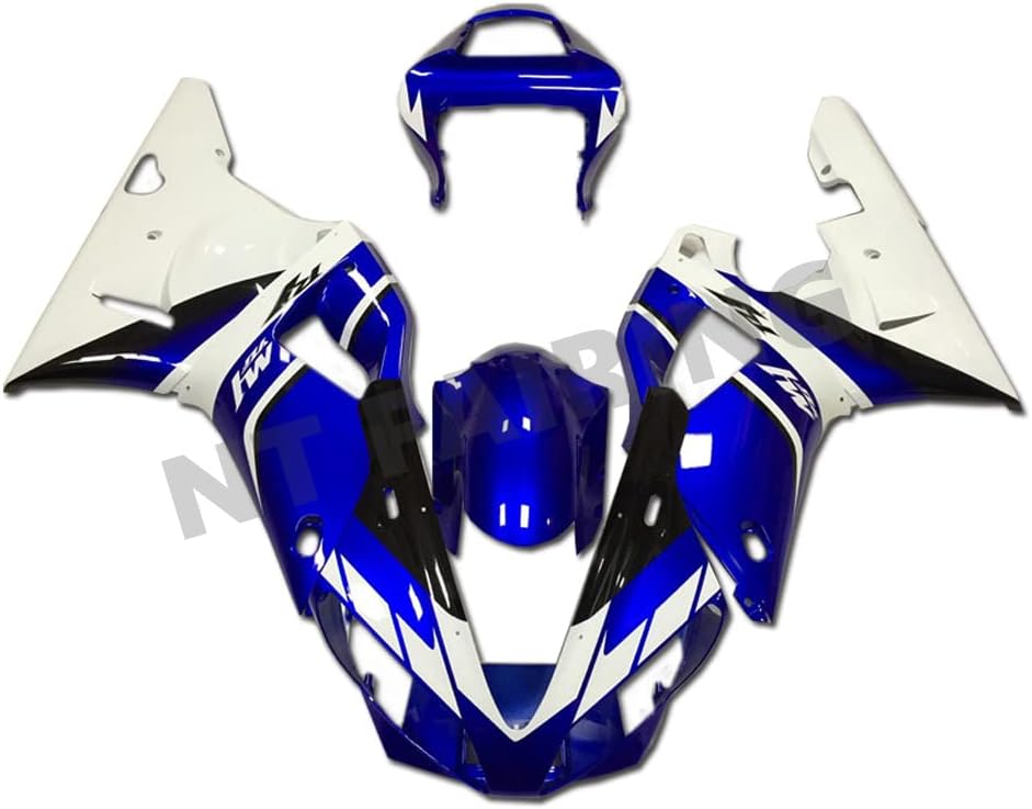 NT FAIRING Molde de inyección blanco azul brillante para Yamaha 2000 2001 YZF R1 R1000 YZF-R1 nuevo kit pintado ABS plástico motocicleta Carrocería