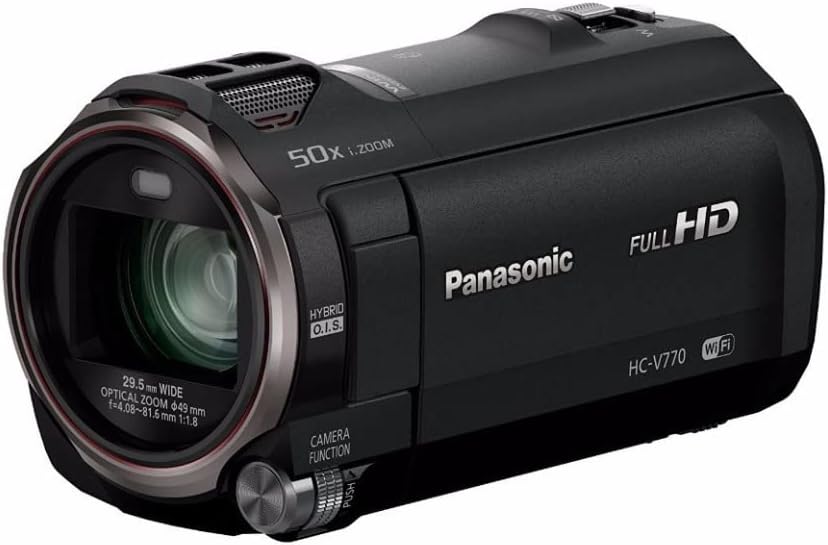 Panasonic Videocámara HC-VX870 4K Ultra HD con zoom avanzado y grabación de alta resolución, tamaño compacto y calidad de video superior con