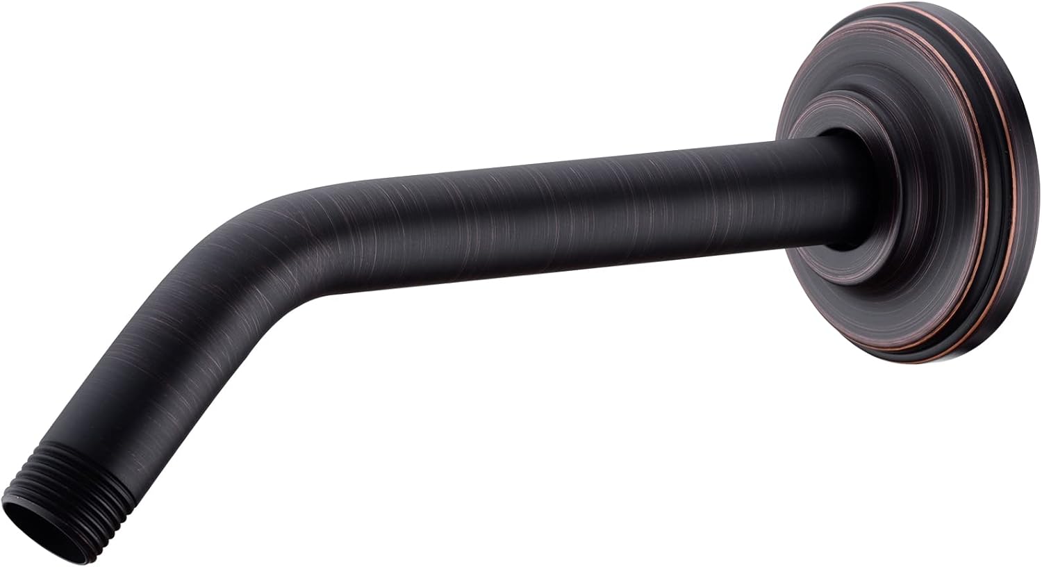 Brazo de ducha en ángulo con brida, montado en la pared de acero inoxidable resistente de 9 pulgadas, brazo extensor de tubo de extensión de cabezal