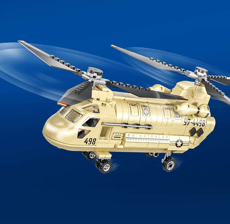 CH-47 Chinook Transport Helicopter Military Army Aircraft Building Blocks Sets451 Pieces Gift for Adults and Kids