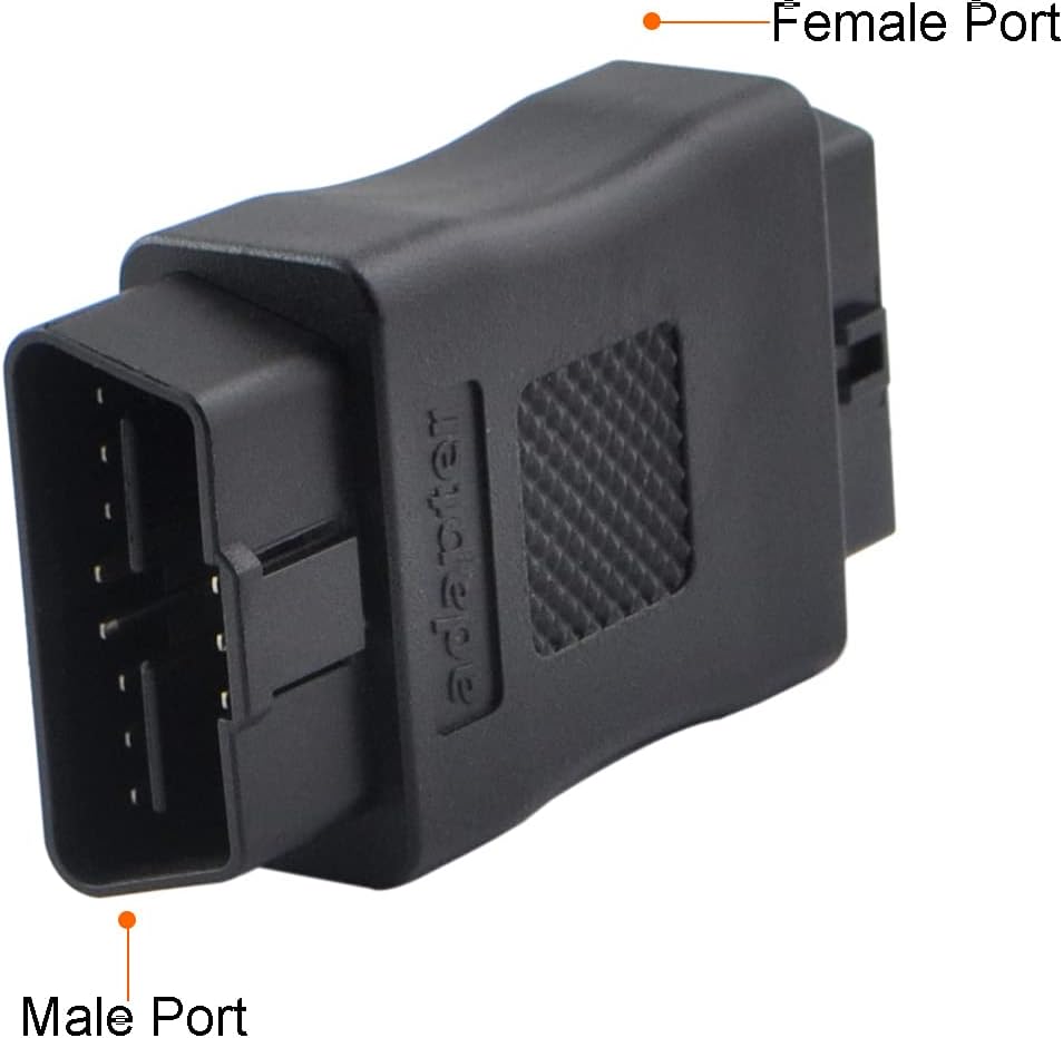 OBD2 OBDII Full 16 Pin macho a hembra OBD Cable Divisor Convertidor Adaptador para Diagnóstico Puerto Extensor (negro)