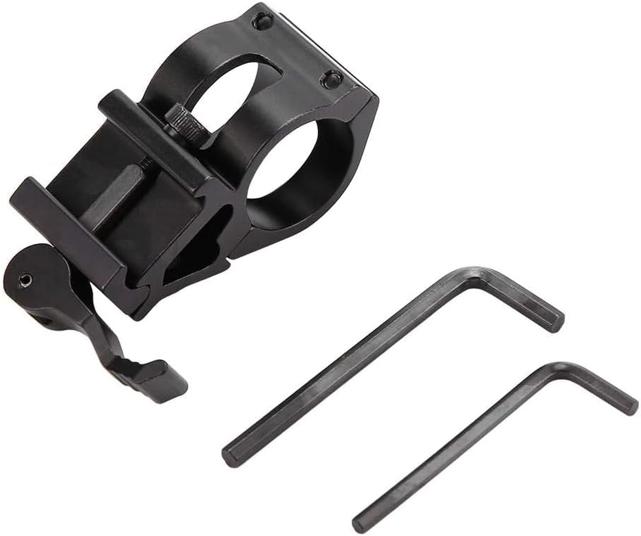 OutDoorBom Óptica linterna táctica Offset Picatinny Quick DetachRelease Mount para SurefireLáserLinternas