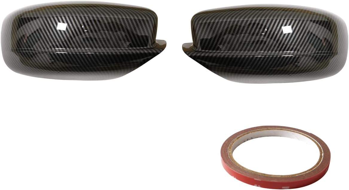 Compatible con cargador Chrysler 300 2011-2020 con patrón de fibra de carbono para puerta lateral, cubiertas de espejo de viento, tapacubos