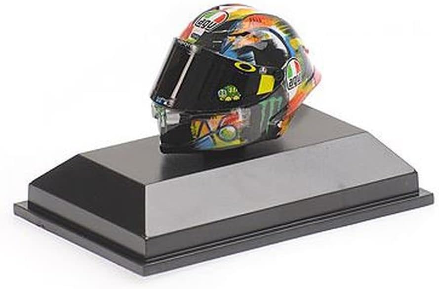 Minichamps 399190066 18 AGV Helmet-Valentino Rossi-Winter Test Coche miniatura coleccionable, multicolor