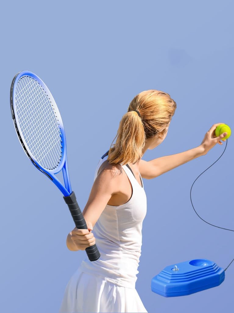 Entrenador de tenis Dispositivo de práctica de tenis, pelota de entrenamiento de tenis con cuerda para entrenador de tenis solo, principiante,