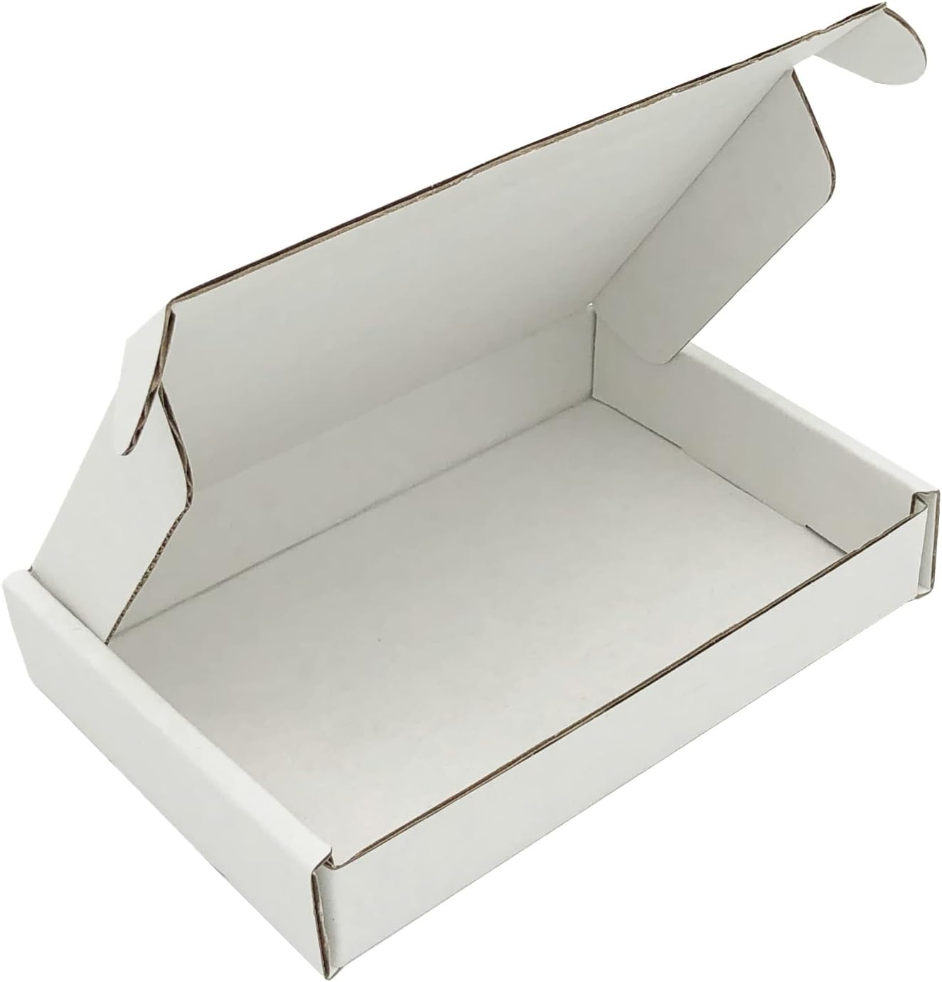 Cajas de envío pequeñas de 5 x 3.1 x 1 pulgadas, sobres de cartón corrugado blanco, paquete de 50 unidades