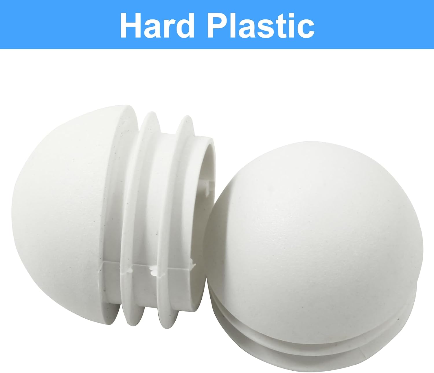 Litoexpe Tapones redondos de plástico de 1-14 pulgadas, 30 piezas de inserciones de tubo blanco protectores deslizantes para patas de silla, tapas