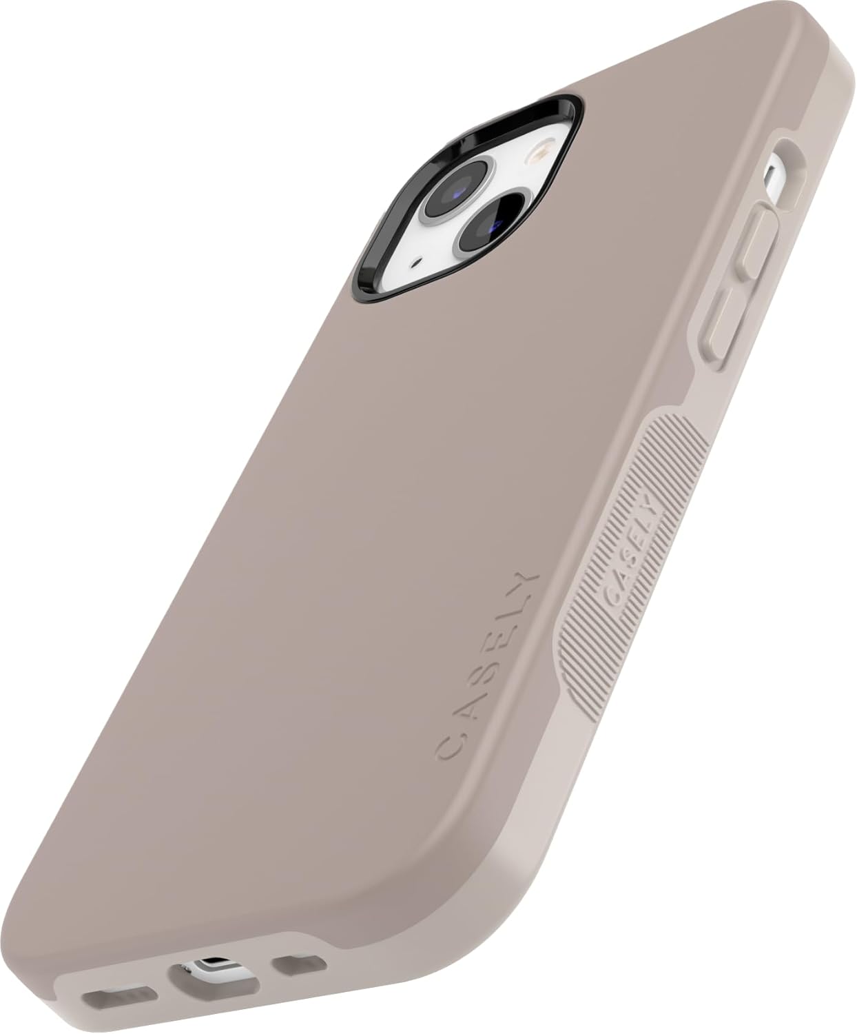 Casely Funda para iPhone 14  Taupe on Nude  Crema estética beige sólido neutro  Compatible con MagSafe