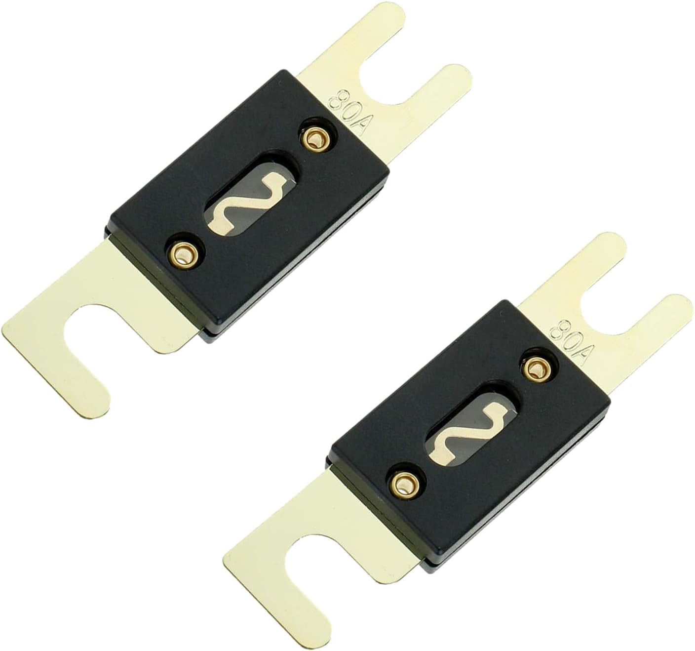 BOJACK Soporte de fusibles ANL de calibre 024 y fusibles ANL de 80 amperios para bloque de fusibles AWG de calibre 0, 2, 4, 8, caja de fusibles,