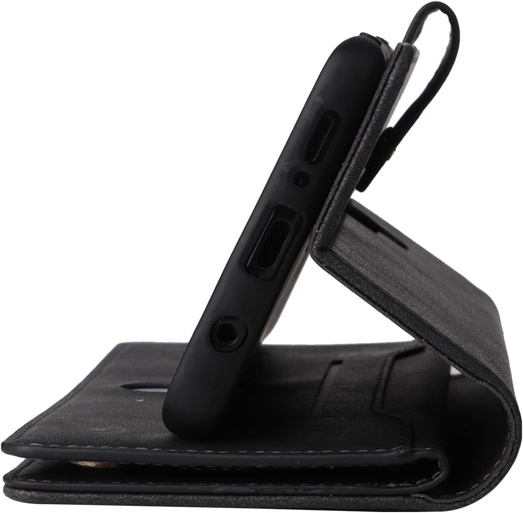 Asuwish Funda de teléfono para Samsung Galaxy S9 Plus Funda tipo cartera y protector de pantalla de vidrio templado, soporte de cuero con tapa para