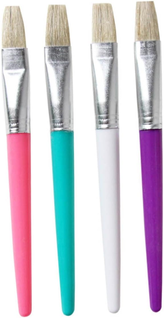 EXCEART 16 unids para pintura suministros de arte de nylon pintura pincel pintura suministros de arte pintura plana pincel pintura pinceles color