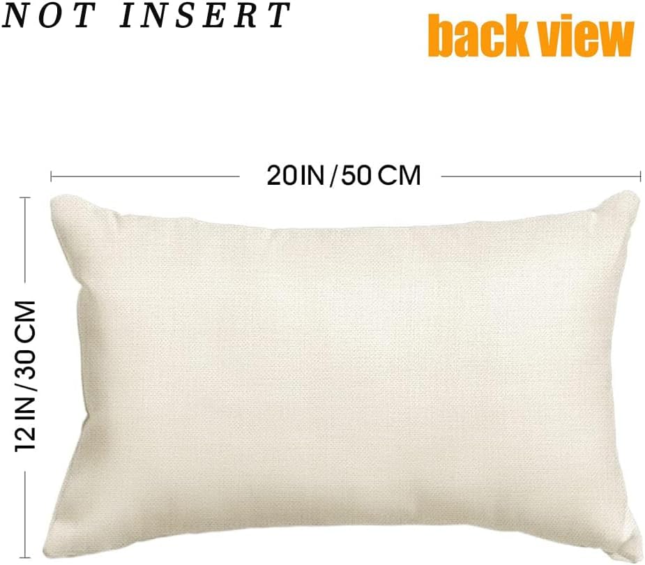 RABUSOFA Fundas de almohada de Navidad de 12 x 20 pulgadas, fundas de almohada rojas de Navidad, almohadas decorativas, fundas de cojín de Navidad