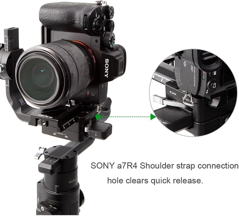 Soporte L con placa de liberación rápida para DJI Ronin S Gimbal Disparo Vertical Sony A7 A6400