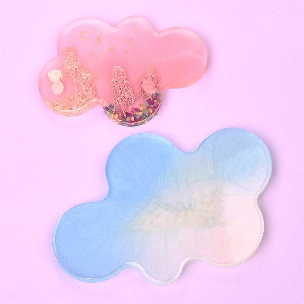 2 moldes grandes y pequeños de resina de nube, molde de silicona de nube, hecho a mano, resina epoxi, decoración de joyas, forma de nube, SL, moldes