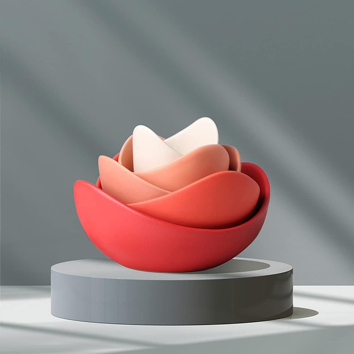 Lotus – Juego de 5 cuencos de cerámica decorativos para decoración del hogar, ensaladeras, cuencos de frutas, juegos de cuencos como regalo, cuencos