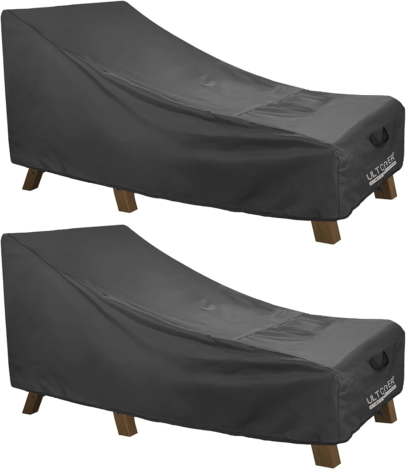 ULTCOVER Funda impermeable para silla de patio, resistente al aire libre, paquete de 2 unidades, 72 pulgadas de largo x 28 pulgadas de ancho x 30