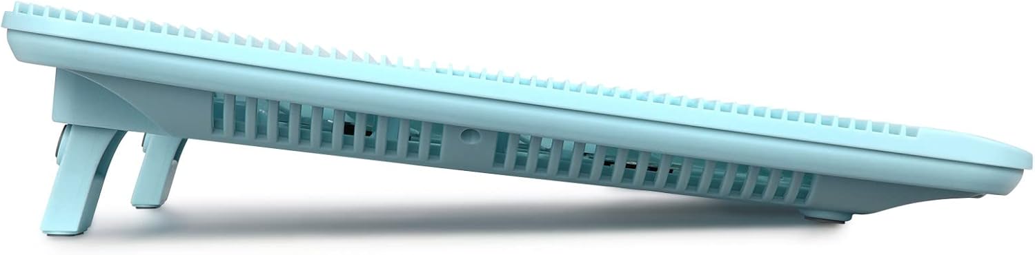 Almohadilla de refrigeración para laptop, enfriador para laptop con 3 ventiladores silenciosos azules, soporte ergonómico para laptop alimentado por