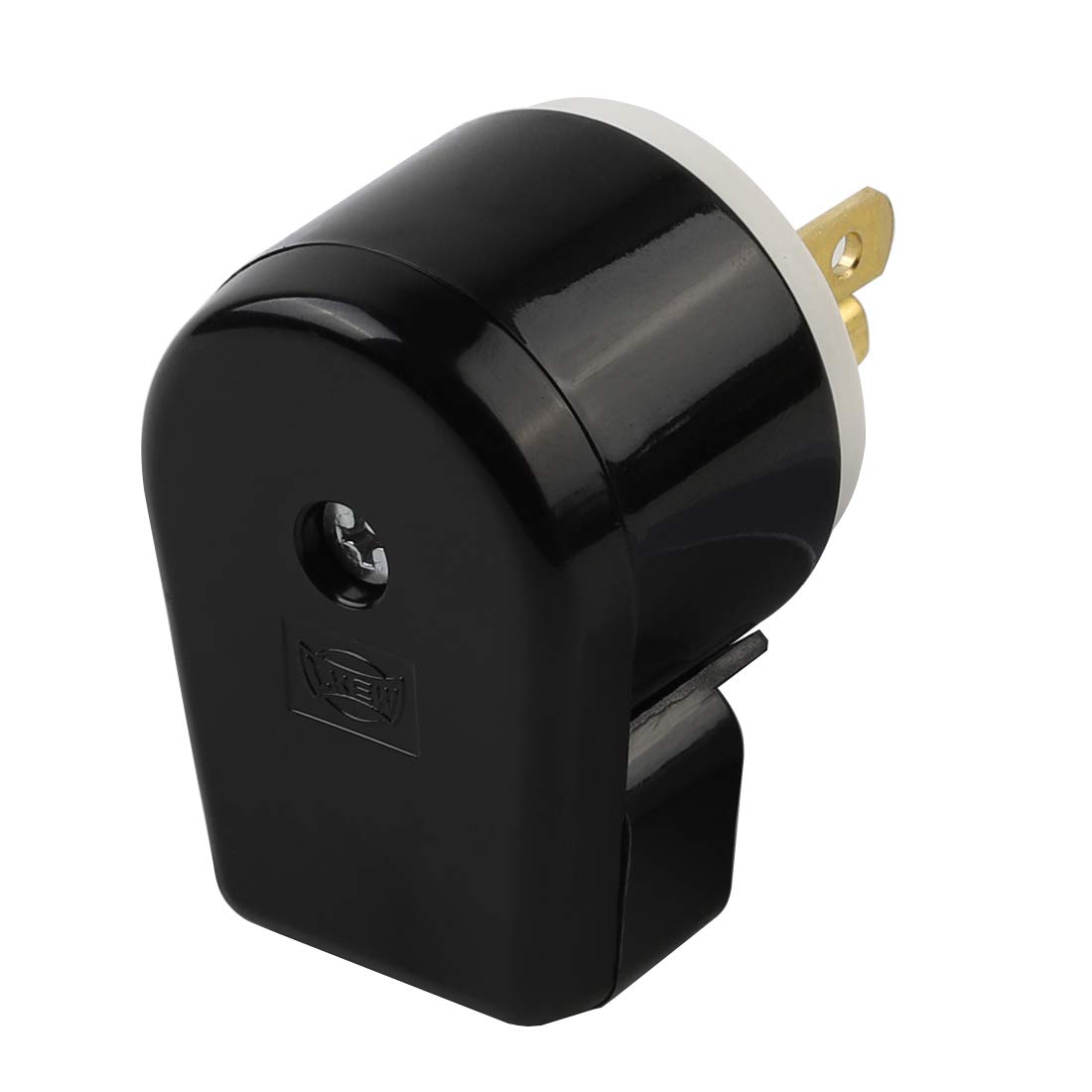 Enchufe de CA macho de 3 clavijas, ángulo recto ETL Nema 5-20P 3 polos DIY enchufe rewirable, 20A 125V USA 3Pin AC Connector, enchufe giratorio de
