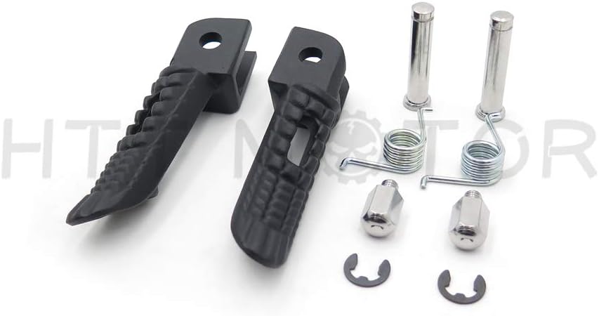 HTTMT MT390-025 – Reposapiés delantero negro compatible con Suzuki Gsx-R Gsxr 600 750 1000 2000-2011