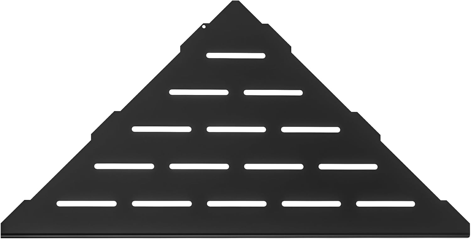Neodrain Juego de 2 estantes esquineros de pared de color negro mate de 10 pulgadas, estantes de esquina flotantes para pared, estantes de