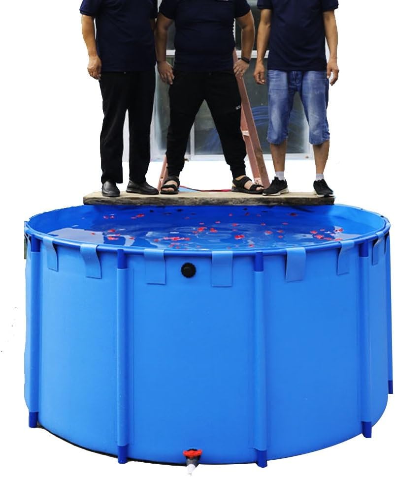 Piscina sobre el suelo, lona para estanque de peces circular, grande, plegable, al aire libre, con soporte para riego agrícola de la cultura Koi