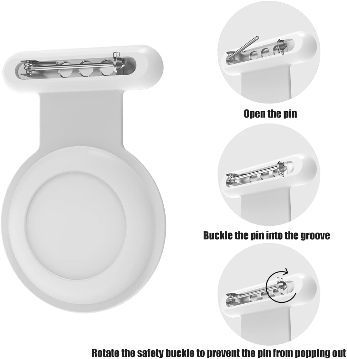 Soporte AirTag con broche (2 unidades), funda oculta para AirTag para ropa, adecuado para niños, ancianos, mejor sustituto para accesorios AirTag de
