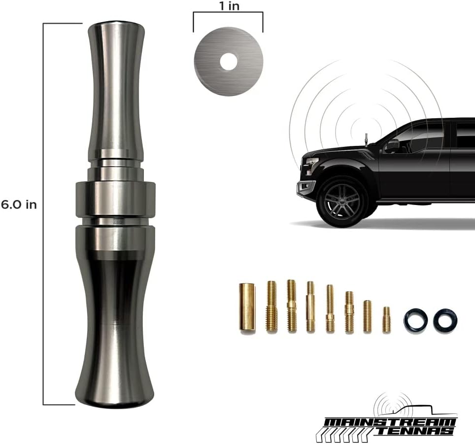 Antena Goose Call Truck – Antena de radio corta de aluminio anodizado resistente de 5.5 pulgadas, kit universal para la mayoría de camiones,