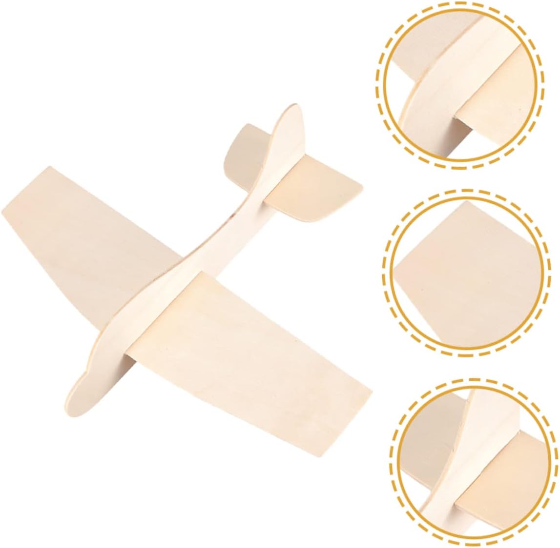 NOLITOY 10 Uds. de madera en blanco aviones de papel aviones montar avión decoración fiesta avión modelo avión juguetes madera juguete volador