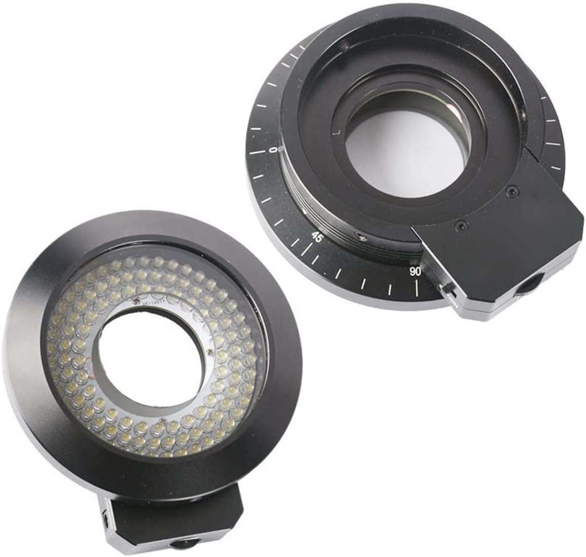 Accesorios de microscopio digital de mano Microscopio Anillo de luz Iluminador Microscopio Polarizado 120 LED Anillo de luz Microscopio Anillo