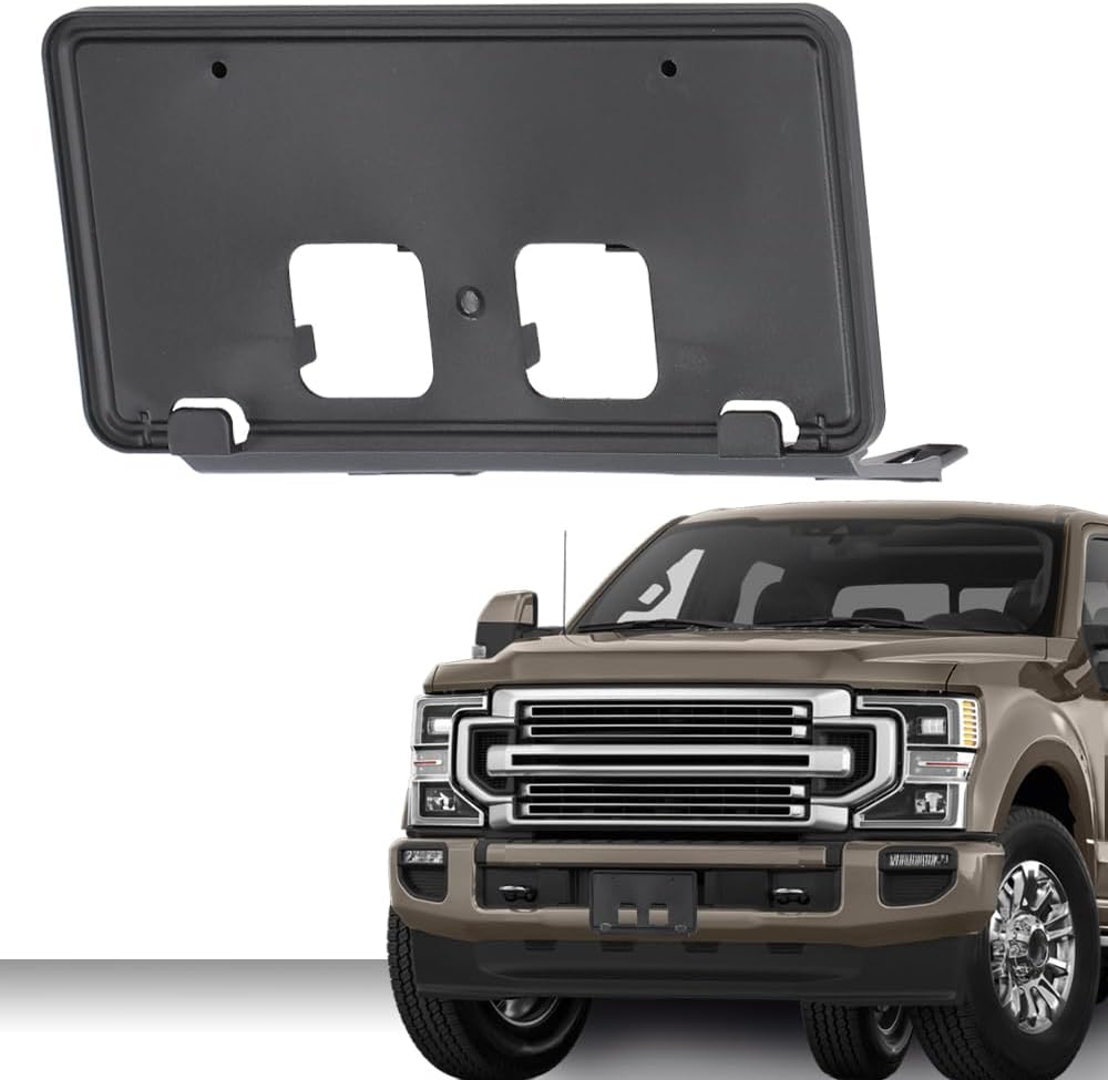 CHEDA Nuevo soporte de placa frontal negro compatible con Ford F250 Super DutyF350 Super Duty 2020 2021 2022 Super Duty Trucks LC3Z17A385AB