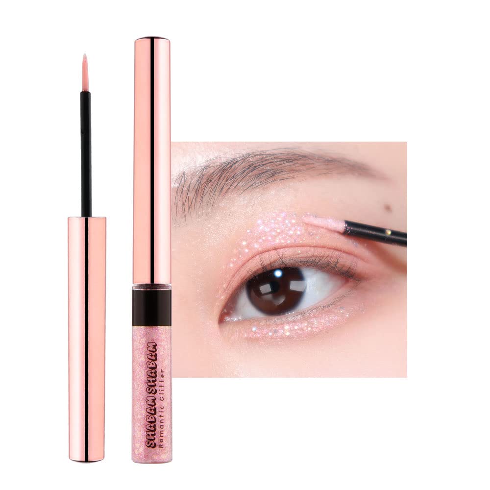 CORINGCO SET Sombra de ojos líquida para maquillaje con purpurina  Shabam Shabam Romantic Glitter Shadow K Beauty Makeup Shimmer (#06 Cherry Blossom