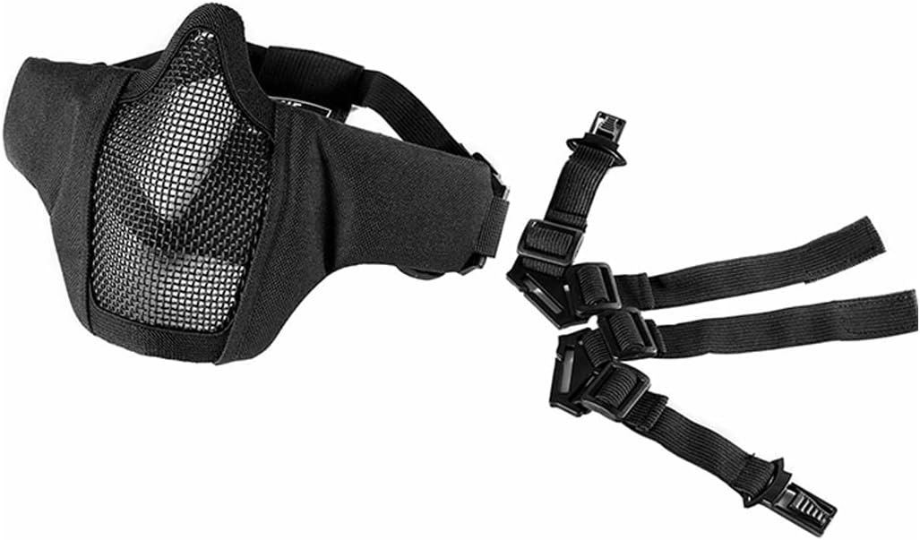 Máscara plegable de media cara con malla, estilo militar, cómoda, ajustable, máscara protectora táctica inferior para la cara, de OneTigris