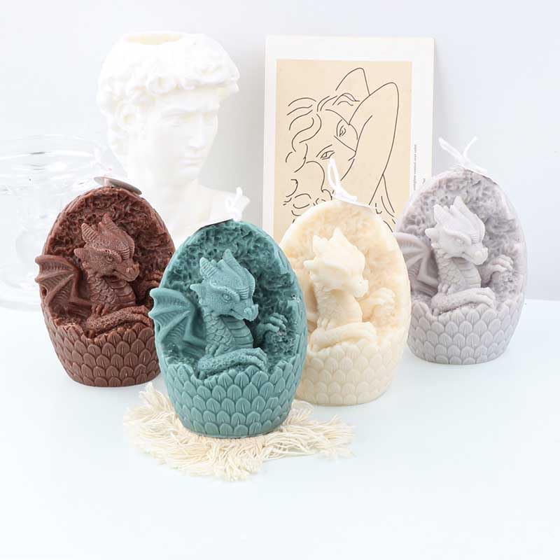 Tone Fun Moldes de silicona con forma de dragón para hacer velas, resina, velas de aromaterapia, jabón de cera hecho a mano, decoración del hogar,