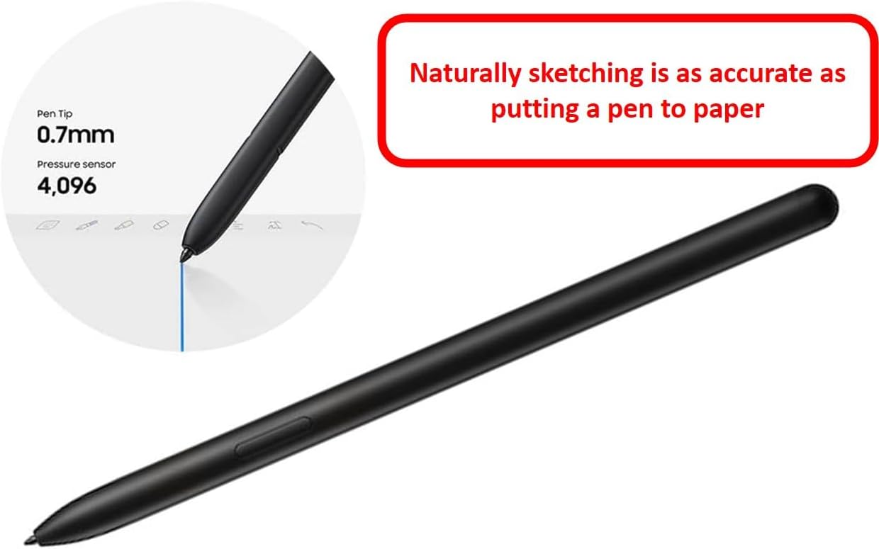 Para Galaxy Tab S9 Stylus Pen (con Bluetooth) Reemplazo para Samsung Galaxy Tab S9 UltraTab S9 PlusTab S9 All Version Stylus Pen Touch S Pen (negro)