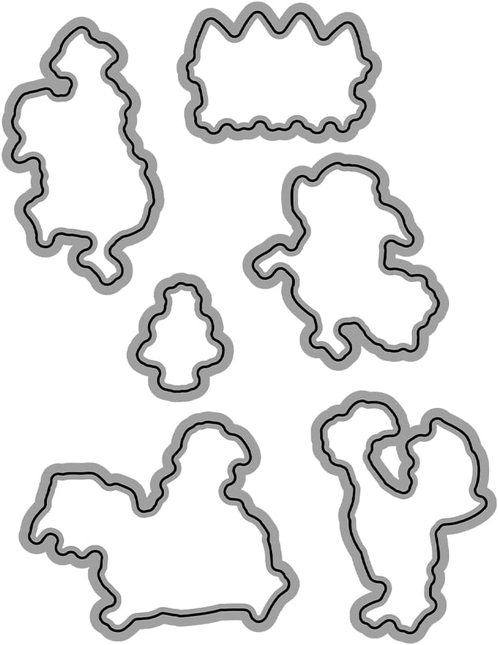 Juego de sellos transparentes de pollo y troqueles de corte de metal con caja de plástico para hacer tarjetas, álbumes de manualidades, suministros