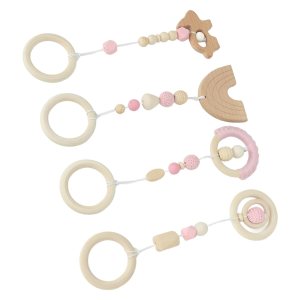Juguetes colgantes de madera, haya, 4 piezas de cochecito, juguetes colgantes para bebé, gimnasio, juguetes colgantes de madera para niños pequeños Juguetes colgantes de madera, haya, 4 piezas de cochecito, juguetes colgantes para bebé, gimnasio, juguetes colgantes de madera para niños pequeños